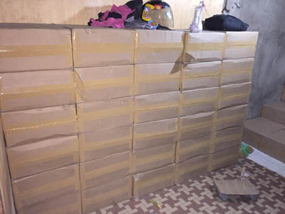 Sat Reskrim Polres Inhil Amankan 130 Dus Rokok Ilegal